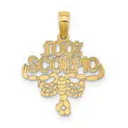 10K Yellow Gold 100% SCORPIO Pendant