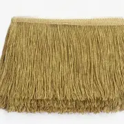 Golden Glimmer Fringe: 10 Yards of 6-Inch Wide Metallic Trim for DIY Sewing, Clo