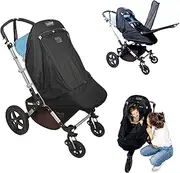 SnoozeShade Plus Extra (6-9m to 3 Years) INPAA Approved Universal Fit Baby and Toddler Pram Sun Shade, Pram Mosquito Net and Baby Sleep Aid for Strollers; Safely Blocks up to 99% of UV
