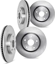 Dynamic Friction Company Front and Rear Brakes and Rotors| BlankBrake Rotors| Front and Rear Disc Brake Rotors| Fits 2018-2020 Volkswagen Amarok