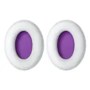 2-pack Headset Earmuffs for Kingston Hyperx Cloud Ii - White & Purple Lambskin