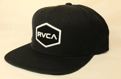 RVCA Commonwealth Patch Snapback Hat Cap Black