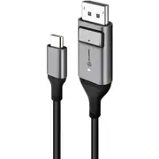 Alogic 2 m DisplayPort/USB A/V Cable for Notebook, Phone, Monitor, Projector, TV, MacBook, iPad Pro, MAC - 1 - First End: 1 x USB Type C - Male - 1 x