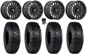 KMC Impact 15" Wheels Black 30" Intersect Tires Can-Am Renegade Outlander