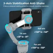Gimbal For Smartphone, 3-Axis Handheld Gimbals, Smart Tracking, Fill Light, Zoom