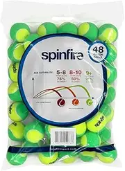 Spinfire Green Junior Tennis Balls - 48 Pack (Aged 9-10 Years Old)