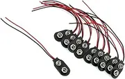 KICHOUSE 50Pcs I Type Battery Clip Connector with Cable Battery Connector for LEDs and Devices Design Sturdy and Construction