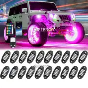 20 Pods RGB LED Rock Lights Neon Underglow LED Kits Truck Bluetooth APP Control