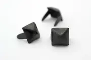 1/4 inch black small pyramid studs for clothing - Bag of 100 - StudsAndSpikes