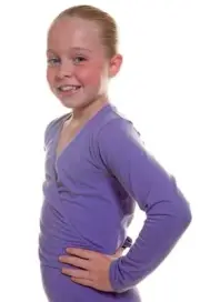 Capezio Girl Cross-Over Top Dark Lavender Ballet Dance Jazz szL BNWT (19)