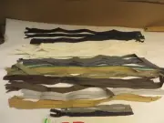 BULK ZIPPER ASSORTMENT 22 PIECES 7",12", 14", 19", 20", 22" VINTAGE UNUSED