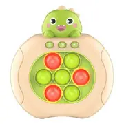 Quick Push Game Console, Light Up Electronic Sensory Games, Travel Handheld Game, Bubble Birthday Gift for Kids Age 5+ (Green Dragon)