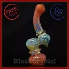 7 inch Handmade Giant Red Bubbler Sherlock Tobacco Smoking Bowl Glass Pipes