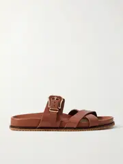 [Gabriela Hearst] Gabriela Hearst - Circe Leather Slides - Tan - IT39 IT 39 Brown