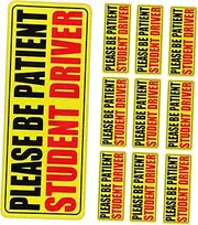 10 Pcs Magnetic Students Driver Magnet for Car Yellow Magnetic Student Driver Learner Driver Sticker Student Driver Sticker for Car Reflective Material