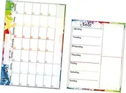 SHINEOFI 2pcs Magnetic Fridge Calendar Dry Erase Whiteboard Weekly Menu Planner