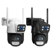 Hiseeu WS419B WS419QB 9MP WIFI IP Camera Three Lens & Dual Screen With 8X Zoom PTZ Camera Ai Auto Tracking Security Vide