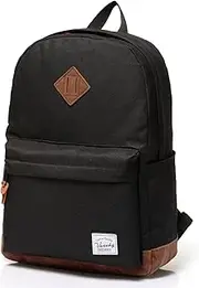 Backpack for Men Women,Vaschy Unisex Classic Water-resistant Lightweight Travel School Backpack Casual Daypack Laptop Backpack Fits Up to 15.6 Inch Laptop