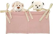 Crib Organizer - Nursery Storage - 2 Pockets Space-Saving Bedside Bag Caddy Attachment for Dorm Entryway Office Bedroom