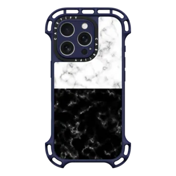 iPhone 16 Pro Ultra Bounce Case MagSafe Compatible Black or White Marble