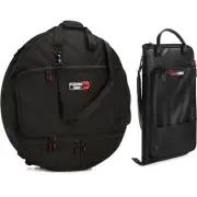 Gator 24-inch Cymbal Backpack and Deluxe Drumstick Bag Bundle