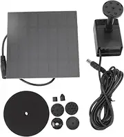 DIY Solar Water Pump Kit,Mini DIY Solar Powered Water Fountain Garden Floating Solar Powered Water Feature Pump with 6 Nozzles for Bird Bath Garden Fish Tank