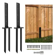 2 Pack Fence Post Repair Stakes,Post Anchor Double Ground Spike,Heavy Duty St...