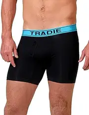 [TRADIE] Mens Bamboo No Chafe Mid Length Trunk Mens Underwear, Moisture Wicking, No Chafe Inner Leg Panels, Viscose Dervied from Bamboo, Mens Boxer Briefs