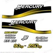 Fits Mercury 90hp - 250hp Decals - Custom Color Yellow