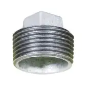 (10) 2" NPT Galvanized Malleable Iron Square Head Pipe Thread Plug Fitting