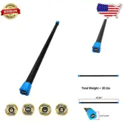 Alloy Steel Total Body Workout Bar - Padded Grip & Color-Coded for Safety
