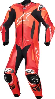 Alpinestars GP Plus V4 Sprint, leather suit 1pcs. , color: Neon-Red/Red/White/Black , size: 58