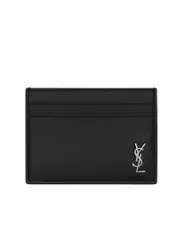 Saint Laurent Tiny Monogram Card Case in Matte Leather