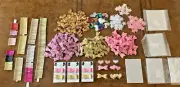 Huge Lot Glitter Bows Hearts Stars Sequins Barrettes Bow Making Supplies Crafts