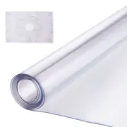 PVC Table Protector 54x54 Inch Clear Plastic Desk Protector 2.0mm Thick