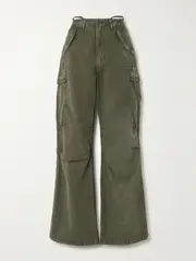 [R13] R13 - Cotton-twill Cargo Pants - Army green - 28 28 Green