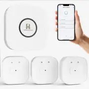3 Pack WiFi Water Sensor, Smart Water Leak Detector, 110dB Adjustable Alarm, ...
