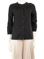 Black Mid Length Sleeve Shirt