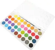 JEWEDECO Portable Watercolor Paint Box 36 Colors Watercolor Paint Set Art Supplies Kit for Travel