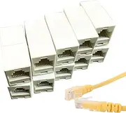 Ethernet Cable Coupler | Female to Female Ethernet Extender | Modular Plug 10x Network Cable Connector for Solid Wire and Standard