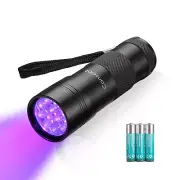 "UV Flashlight Black Light, Consciot 12 LED 395nm Ultraviolet Blacklight, Por...