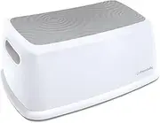Dreambaby Easy-Up Premium Step Stool - Anti-Slip Base Pads and Sure-Grip Ripple Textured Topper - Designed to Support up to 145kg for Toddlers, Kids and Adults - Grey