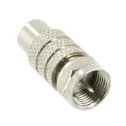 F-Type Male to RCA Female TV Cable Connector Adaptor