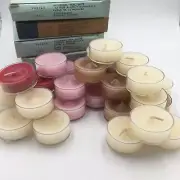PARTYLITE Tealight Candle Lot (36) Citrus, Caramel, Strawberry, Vanilla Cinnamon