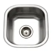 Houzer MS-1708-1 Club Series Undermount Stainless Square Bowl Bar/Prep Sink