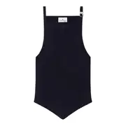 [courreges] Pointy Buckle Rib Knit Top