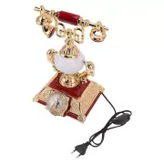 Vintage Telephone Model Table Lamp Alarm Clock Function Easy Assembly Decorat