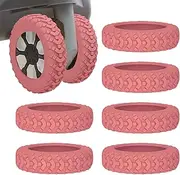[Generic] Luggage Wheels,Colorful Silicone Luggage Wheel Covers - Colorful Silent Protection for Suitcases, Offices Chairs, Children's Beds, Freezers,