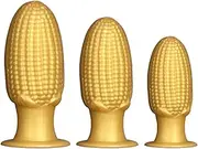 Corn Dildo Penis 3 Sizes Thick Dildos with Suction Cup Soft Silicone Anal Dildo Particle Anal Plug Butt Plug G-Spot Vaginal Anal Masturbation Sex Toys For Men Women(M)