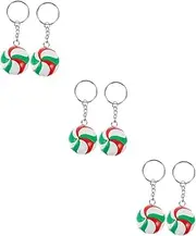 [QWDSGFWS] 4 Pcs Volleyball Model Toy Purse Charms Keychain Basketball Key Charm Novelty Keychains Volleyball/1328